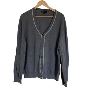 Banana Republic Men's Gray Button Up Cardigan Sweater Size XL Grandpa‎ Classic